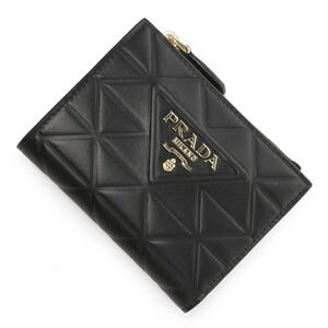 Prada Black Bi fold Wallet Coin Purse